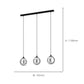 Suspension lumineuse Eglo Ariscani 3 boules en verre fumé