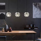 Suspension lumineuse Eglo Ariscani 3 boules en verre fumé