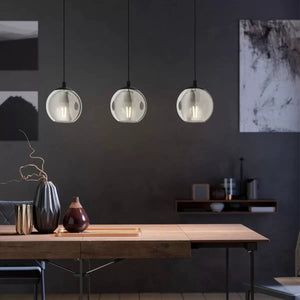 Eglo Ariscani 3 Smoked Glass Ball Light Pendant