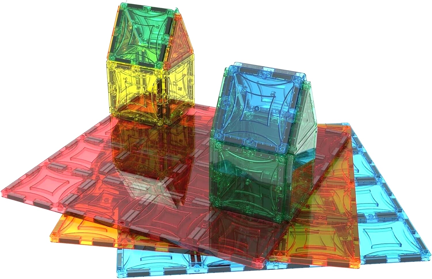 Mag-genius Magnet Tiles Super Big Building Toy Board Size of 12" X 12" Plates image 3