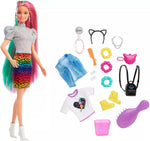 Barbie Leopard Rainbow Hair Doll With Color-Change Hair Feature image 0
