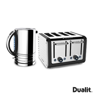 Dualit Architect Kettle & 4-Slot Toaster Set | 1.5L | 2300W | Perfect Toast Technology | Matt Black