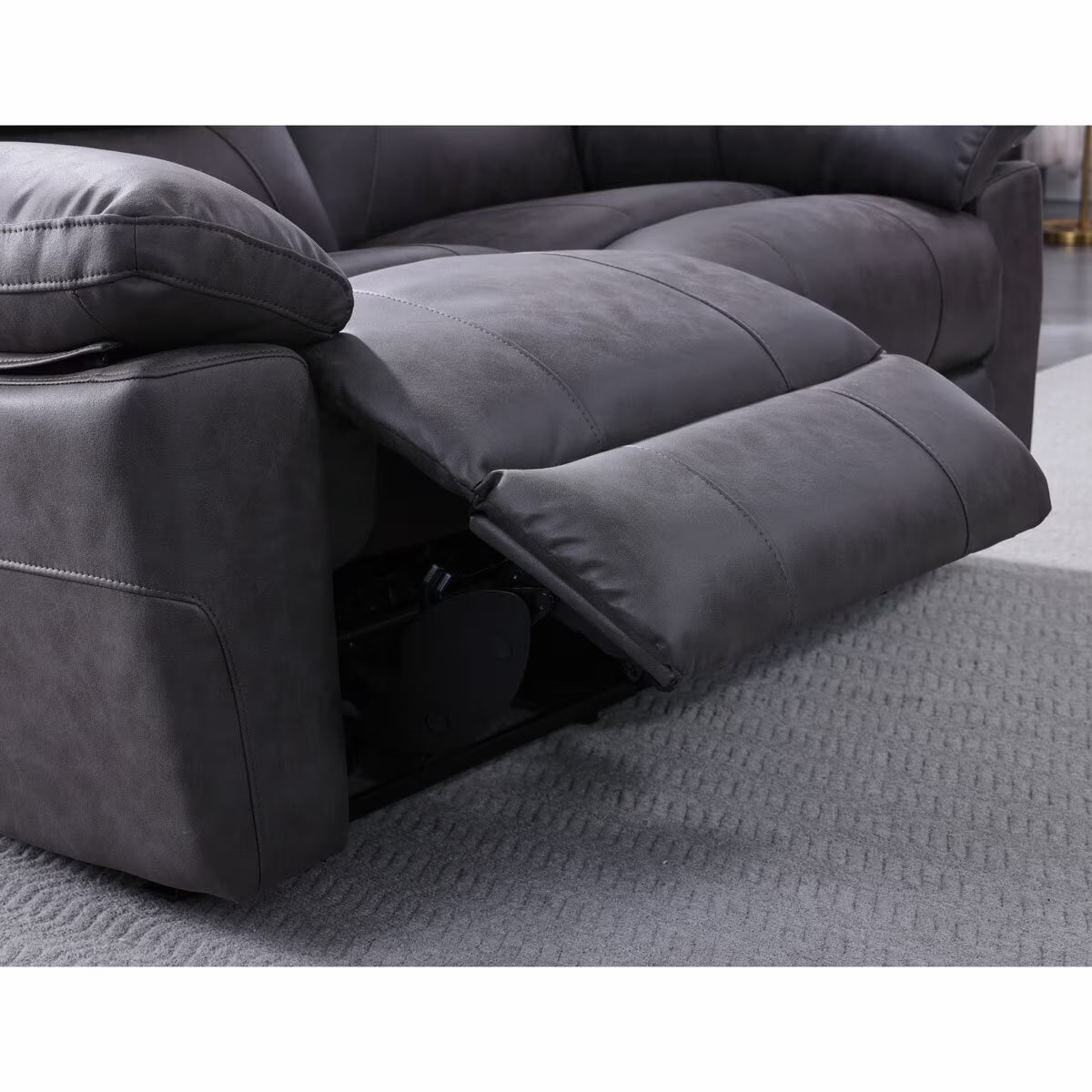 Lucca Grey Fabric Power Reclining Large 2 Seater Sofa
