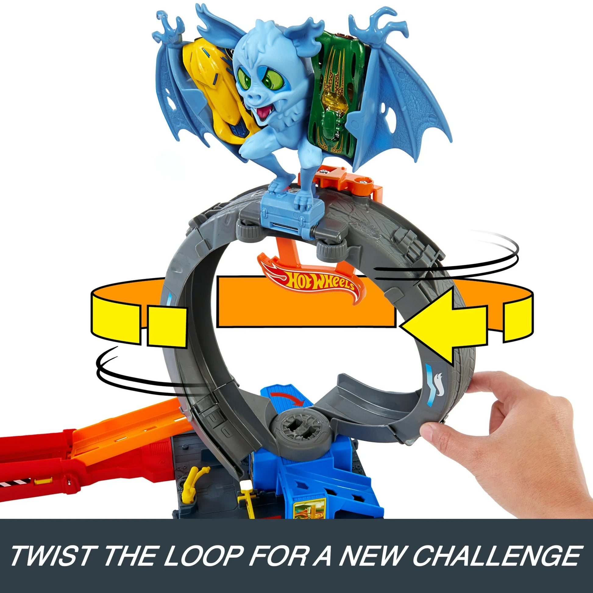 Hot Wheels City Bat Loop Attack Playset Inspired by Netflix image 4
