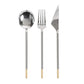Golden Bell 24-Piece Cutlery Set | 18/10 Stainless Steel | Gold Plated Accents | Silver & Gold