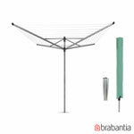 Brabantia Lift-O-Matic 50M Rotary Airer 50M with Ground Spike + Cover
