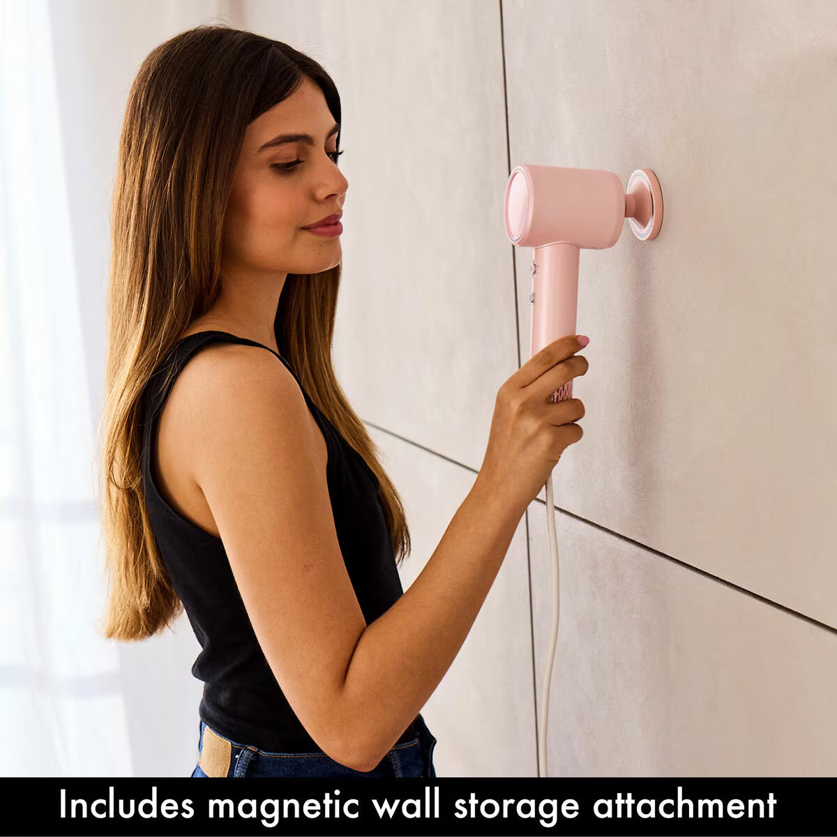 Aircraft Airmotion AIRHD1-P High Speed Ionic Hair Dryer with Heat Control in Blossom Pink