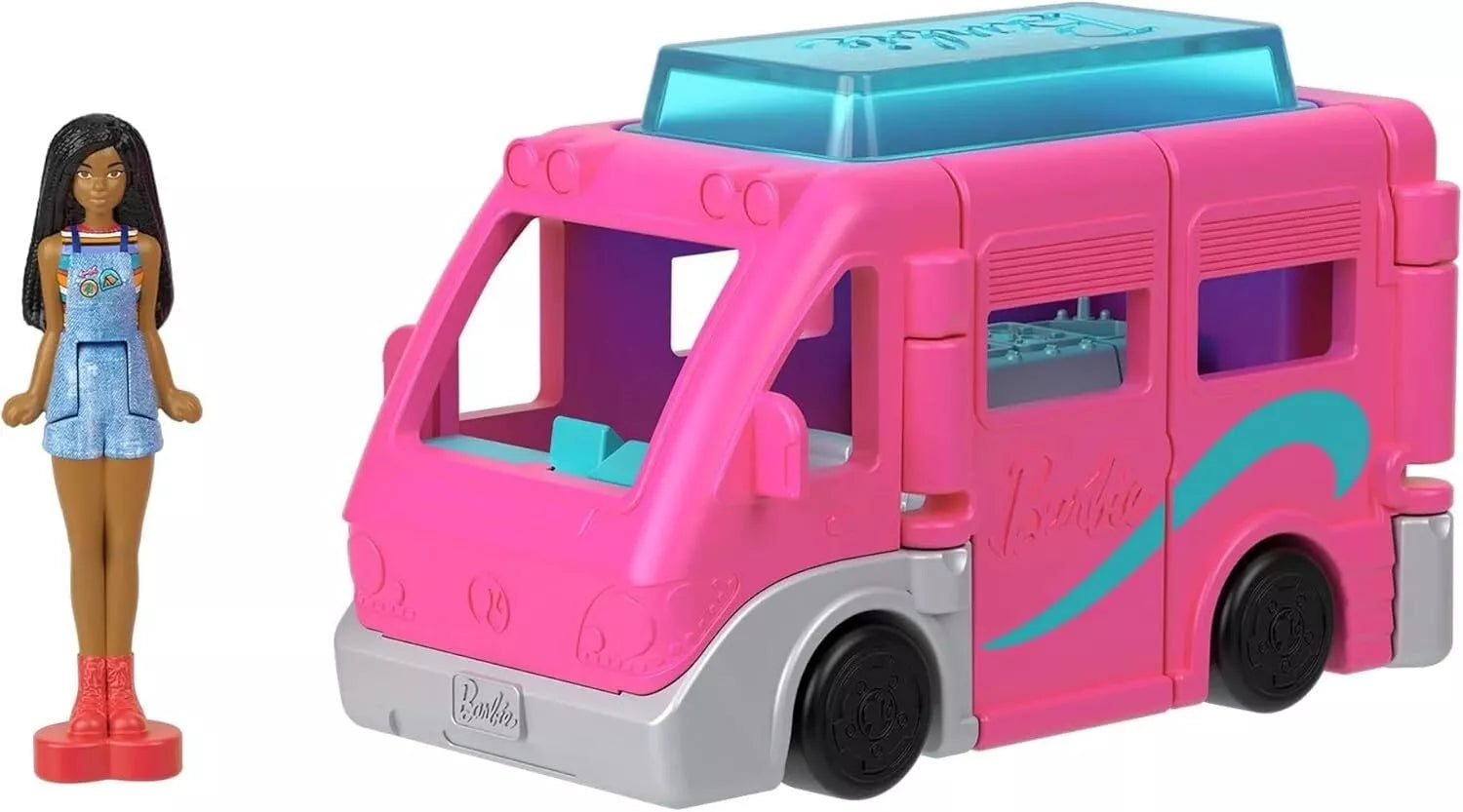 Mini Barbie Land Collectible Playset With 1.5-Inch Doll And DreamCamper image 6
