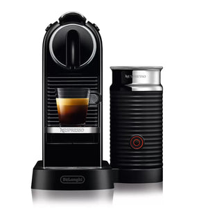 Nespresso by De'Longhi Citiz Capsule Coffee Machine & Aeroccino Milk Frother, Black