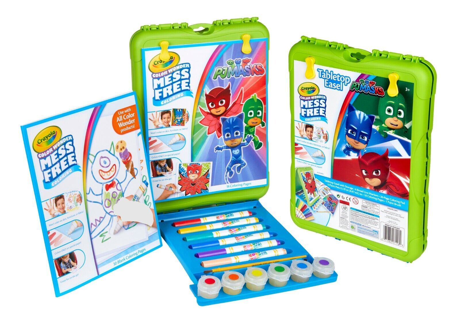 Crayola Colour Wonder Tabletop Easel Kit PJ Mask +  Refill Book image 0