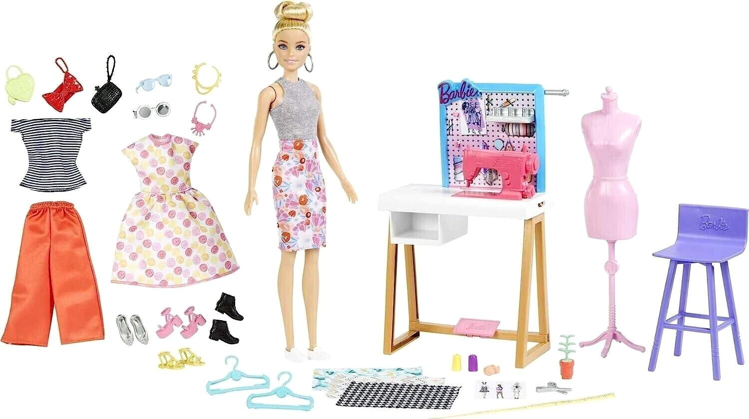 Barbie Fashion Designer Doll & 25+ Accessories, Studio Playset image 0