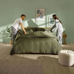Panda Signature+ Bamboo Lyocell 320 Thread Count Green Bedding Set,