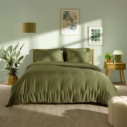 Panda Signature+ Bamboo Lyocell 320 Thread Count Green Bedding Set,