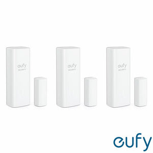 Eufy Security Entry Sensor 3-Pack | 1.5in Gap Detection | 100dB Siren | 2-Year Battery | HomeBase Required