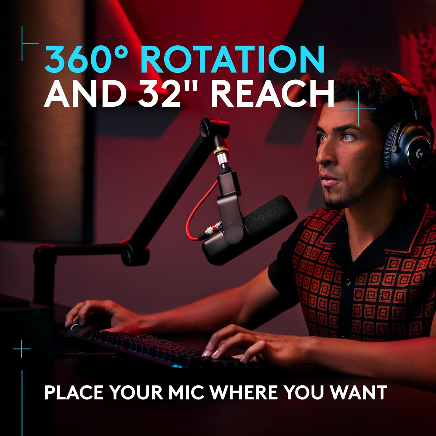 Logitech G Compass Premium Broadcast Boom Arm for Microphone image 4