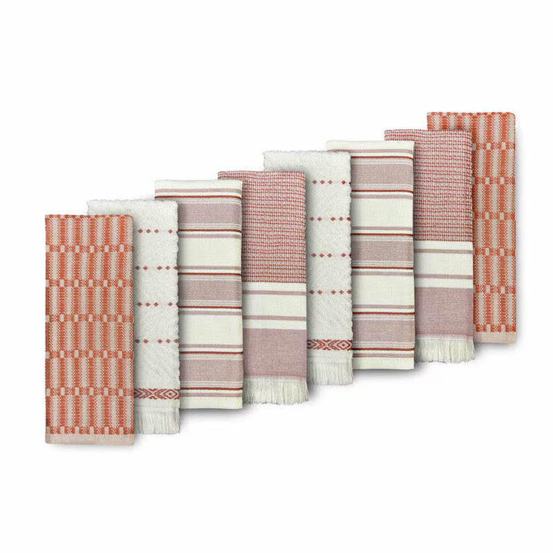 Mundo Textile Kitchen Towels 8 Pack, in 4 Designs