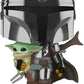 Funko Pop! Star Wars: The Mandalorian 10 Inch Chrome with Child image 1