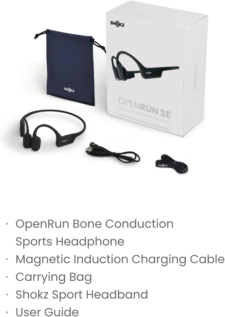 SHOKZ OpenRun SE Bone Conduction Headphones – Waterproof, 8‑Hour Battery image 0