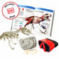 Coffret VR Dinosaure – Livre interactif DK, casque VR et kit de fouilles de fossiles de T-Rex