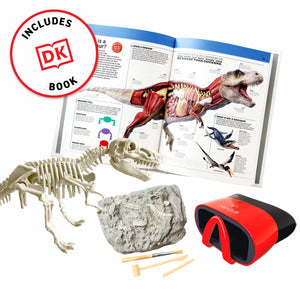 VR Box Set Dinosaur – DK Interactive Book, VR Goggles & T-Rex Fossil Dig Kit