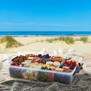 Boîtes à goûter Sabatier avec couvercles en forme de planche à découper, lot de 2