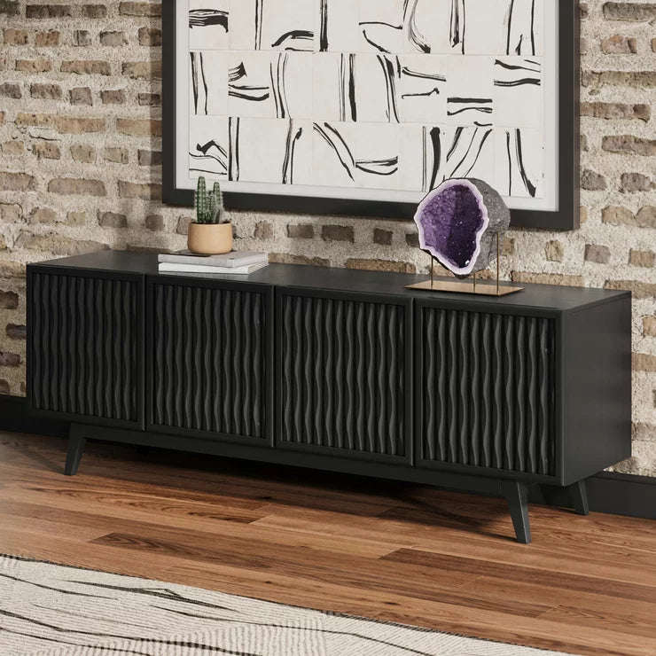 Del Ray Oaks Acacia Sideboard – Modern Rustic Storage Cabinet with Natural Wood Finish