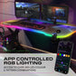 X Rocker Pulsar Max RGB Gaming Desk with LED Lights