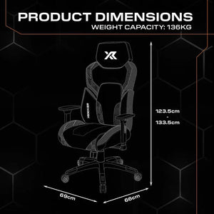 X Rocker Kunai RGB Gaming Chair | 360° RGB Lighting | Neo Motion Sync | 135° Recline | Black