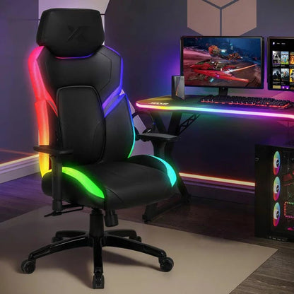 X Rocker Kunai RGB Gaming Chair | 360° RGB Lighting | Neo Motion Sync | 135° Recline | Black