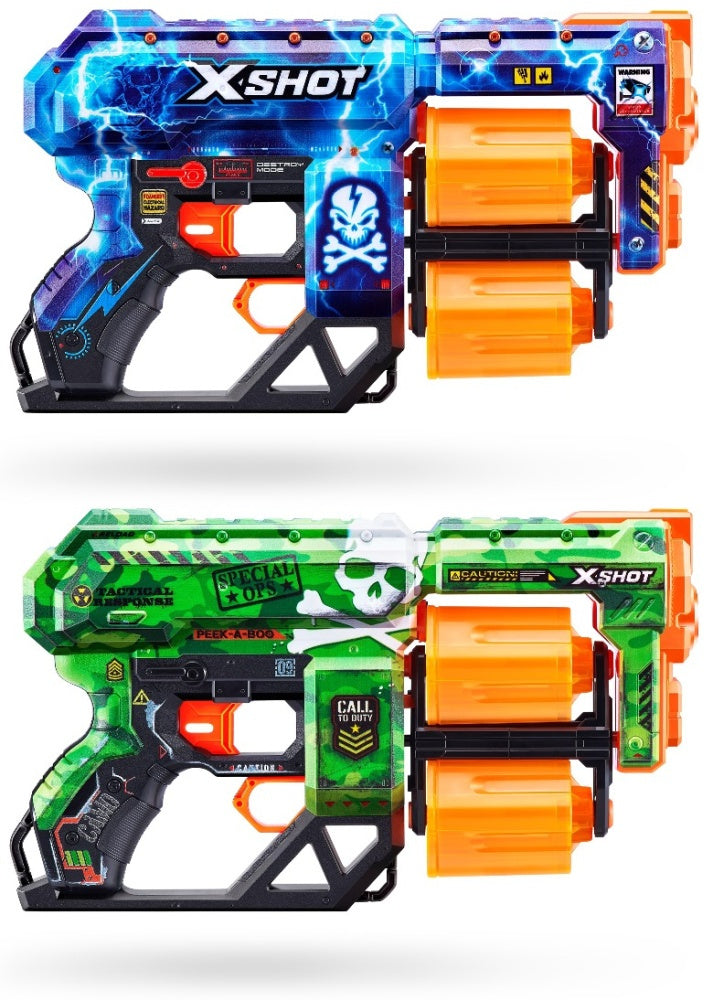 X-Shot Skins Dread Blasters Twin Pack: Rapid-Fire Foam Dart Battle Set image 3
