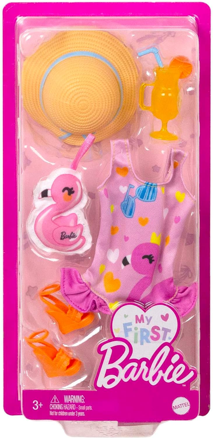 Barbie Clothes, Preschool Toys, My First Fashion Pack, Swimsuit and Flamingo image 0