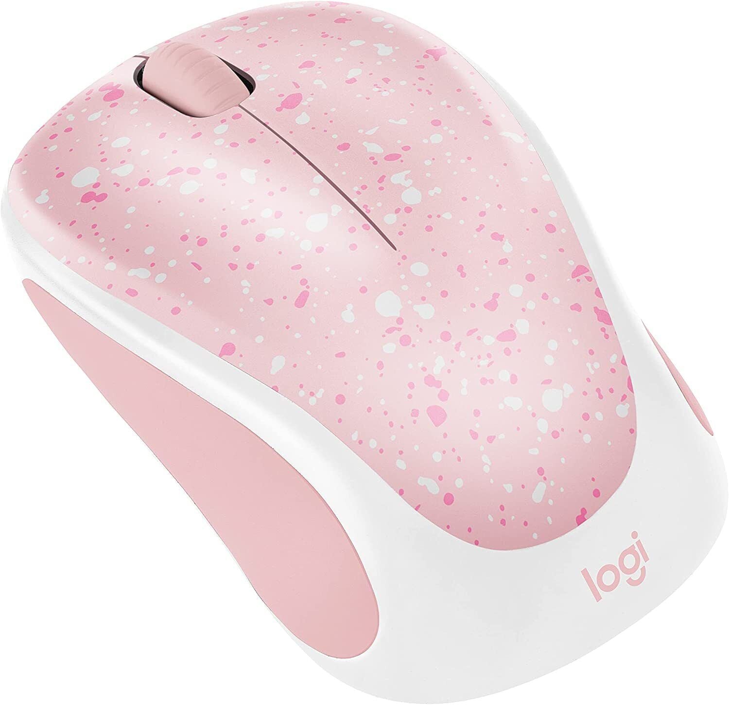 Logitech Mouse Beautiful pink/White Rose Splash M317 Wireless image 2