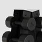 Centr 108Kg Rubber Dumbbell Set with Rack