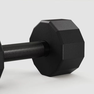 Centr 108Kg Rubber Dumbbell Set with Rack