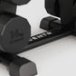 Centr 108Kg Rubber Dumbbell Set with Rack