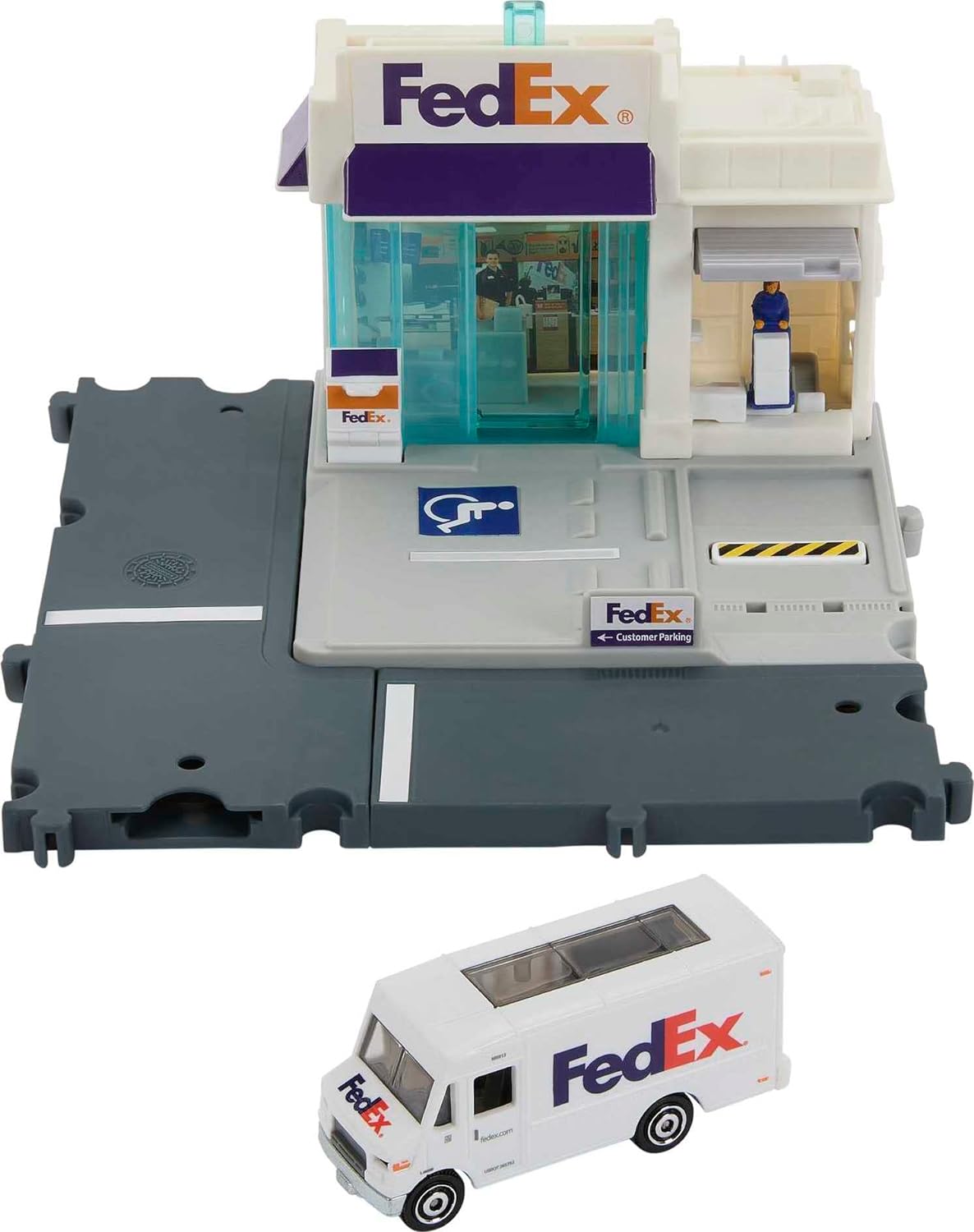 Matchbox Action Drivers FedEx Package Center With Delivery Truck image 0