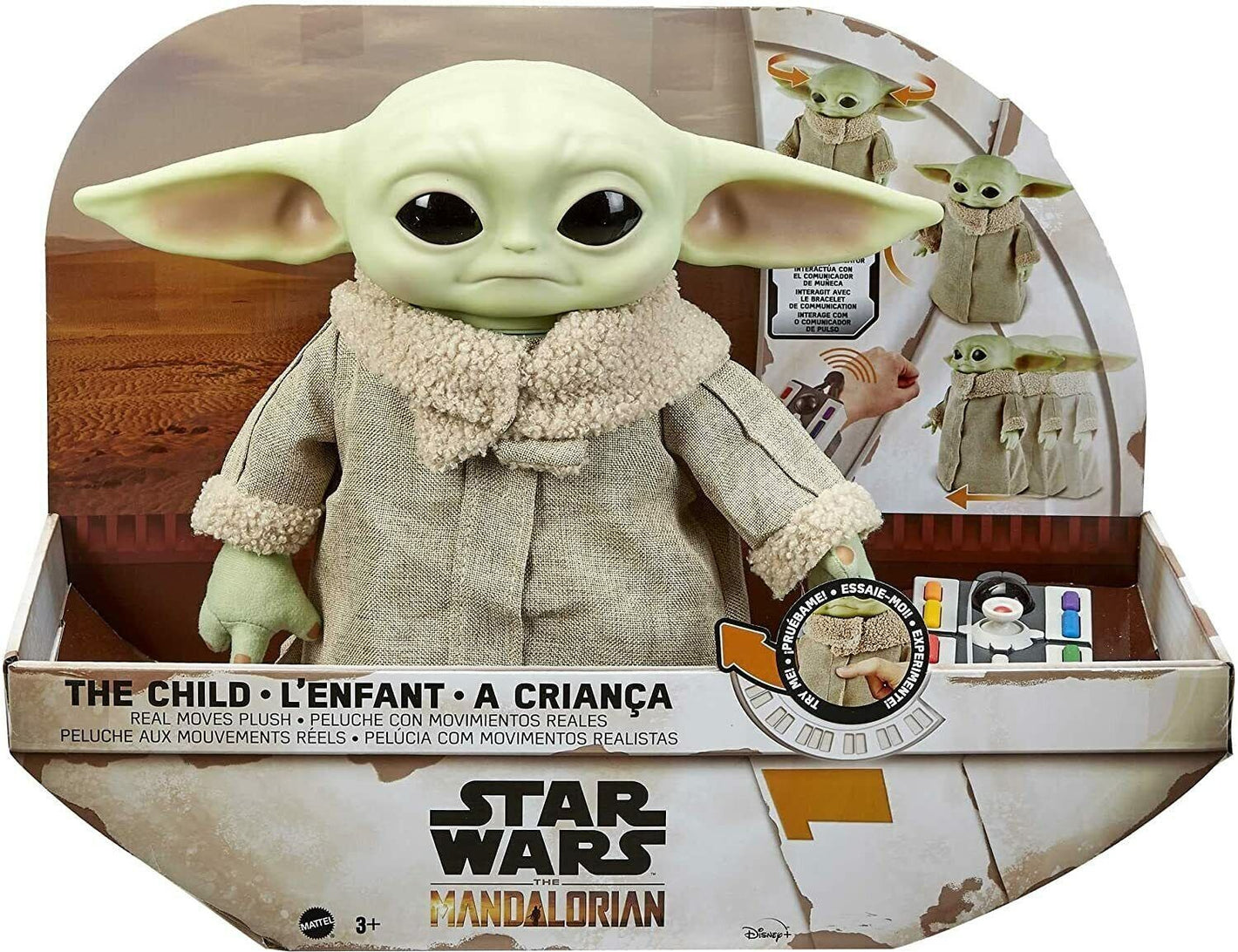 Star Wars RC Grogu Plush Toy, 12-in Plush with Remote-Controlled Motion image 0