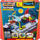 Cars Playset Ferry Port Set - Retractable Ferry on Wheels, Cars and Kids Activated Features - Includes 1 Land Rover - HMH29