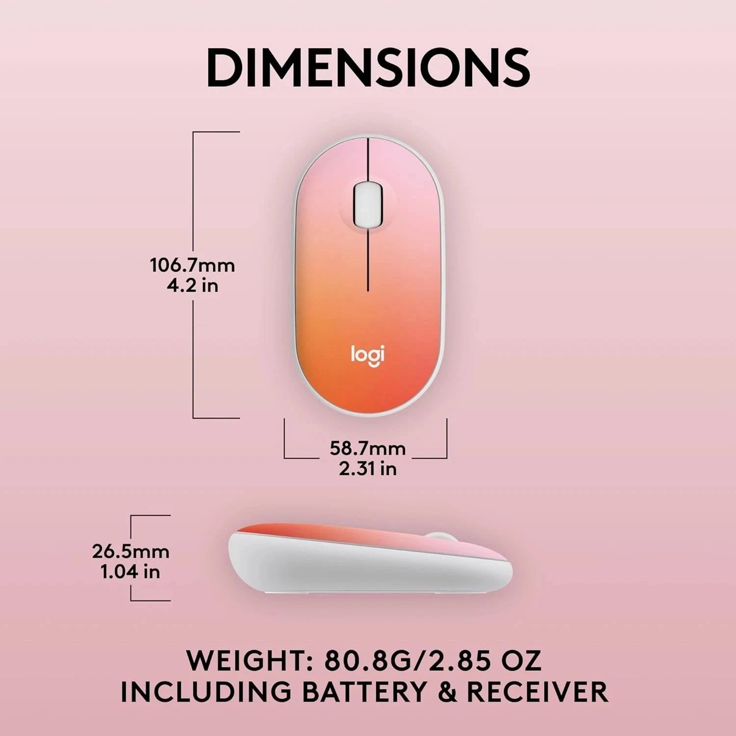 Logitech M340 Silent Click Wireless Mouse – Tropical Sunrise image 5