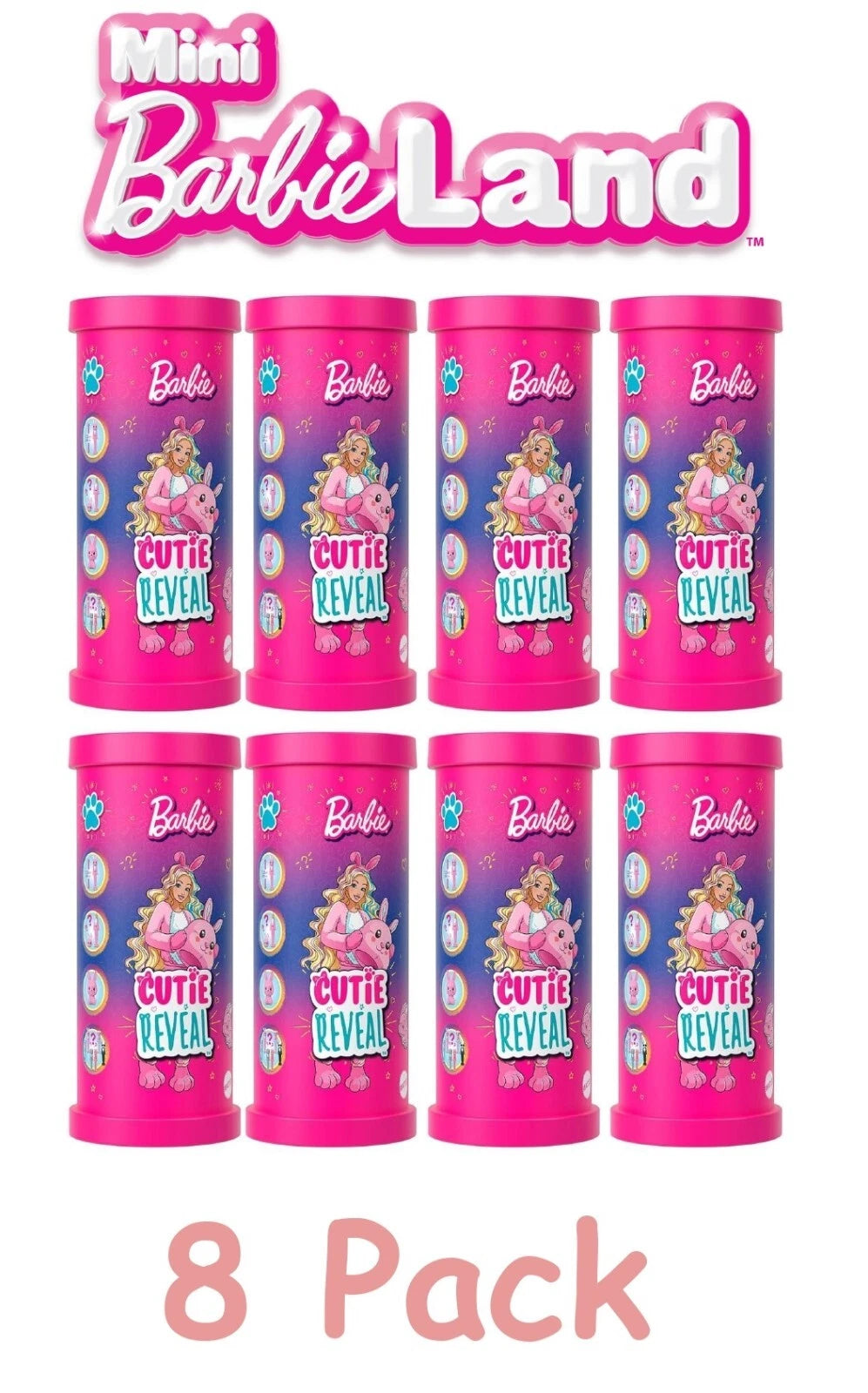 Mini BarbieLand Cutie Reveal Doll & Pet, Color Dream Series image 9