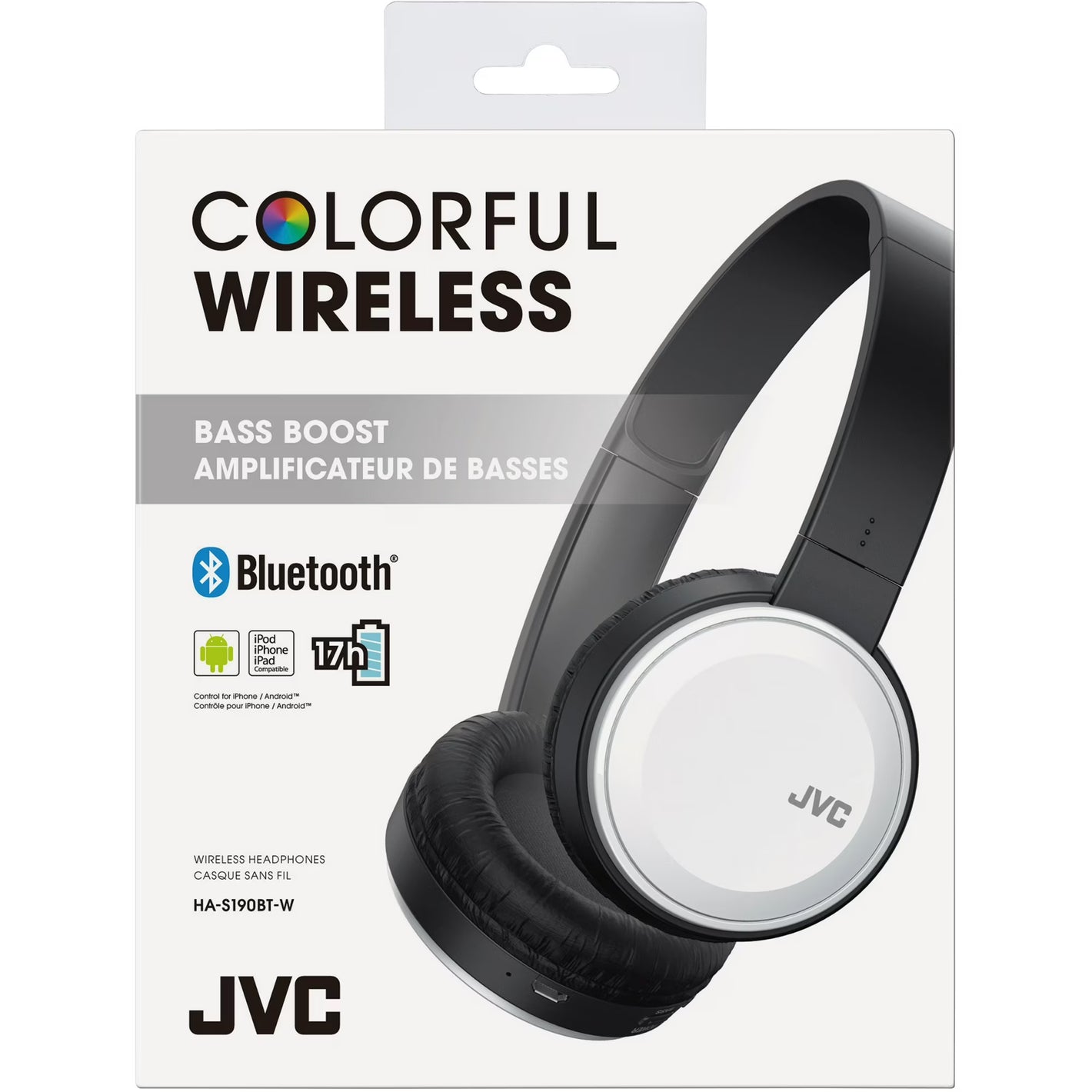 Casque sans fil Bluetooth JVC HAS190BT coloré et léger avec micro