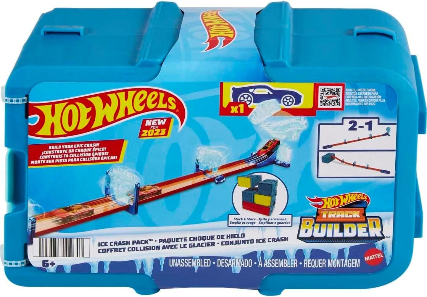 Hot Wheels Track Builder Playsets – Lightning Boost, Ice Crash & Flame Stunt image 1