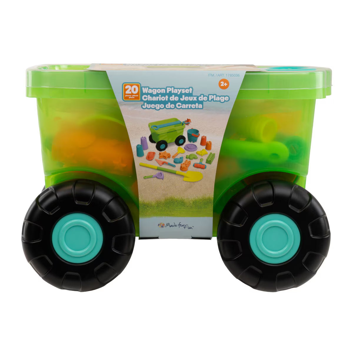 Made for Fun 20-Piece Wagon Playset for Kids, Beach & Sand Toys, Ages 3+ image 4