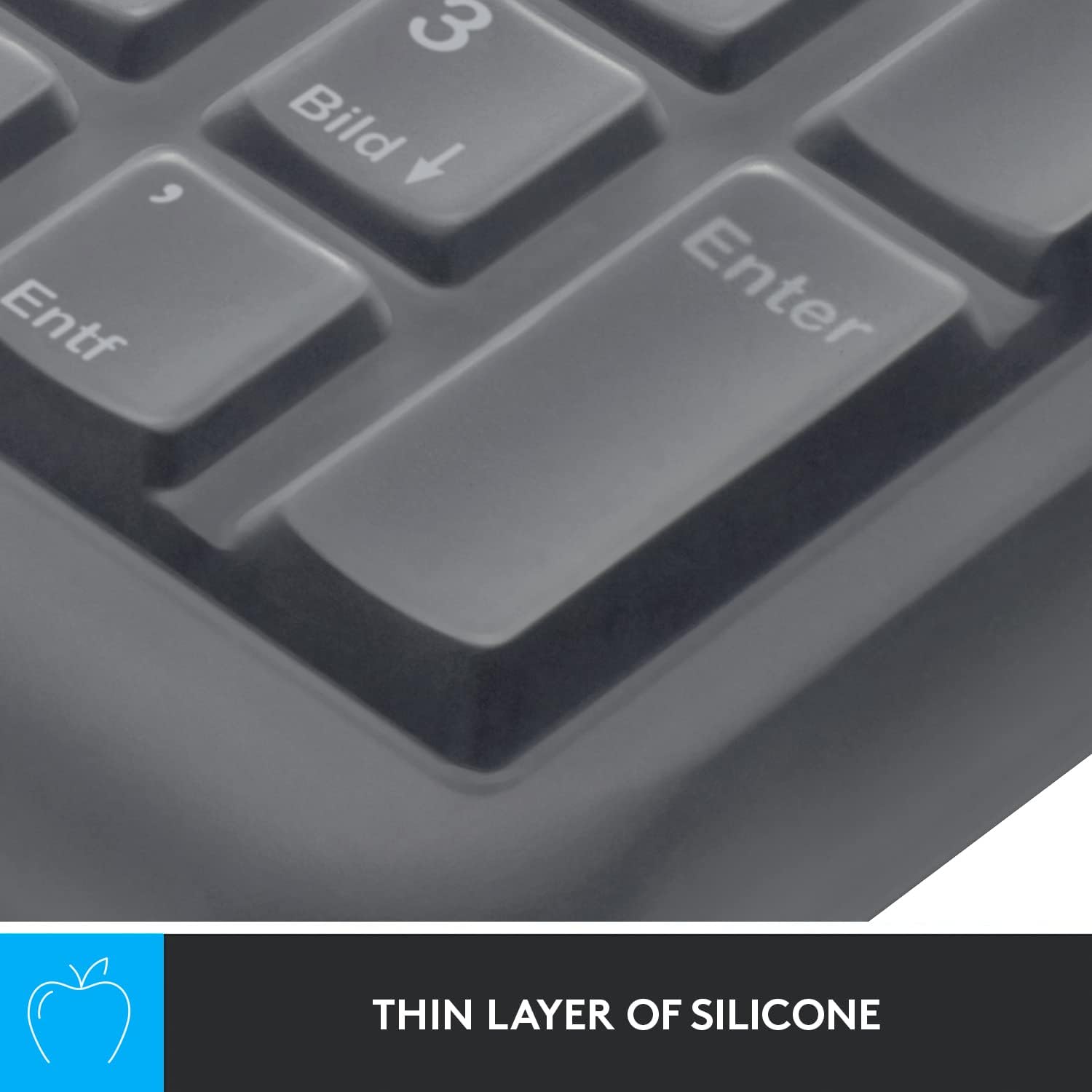 Logitech Protective Cover for K120 Keyboard and MK120 Desktop, Durable Silicone image 3