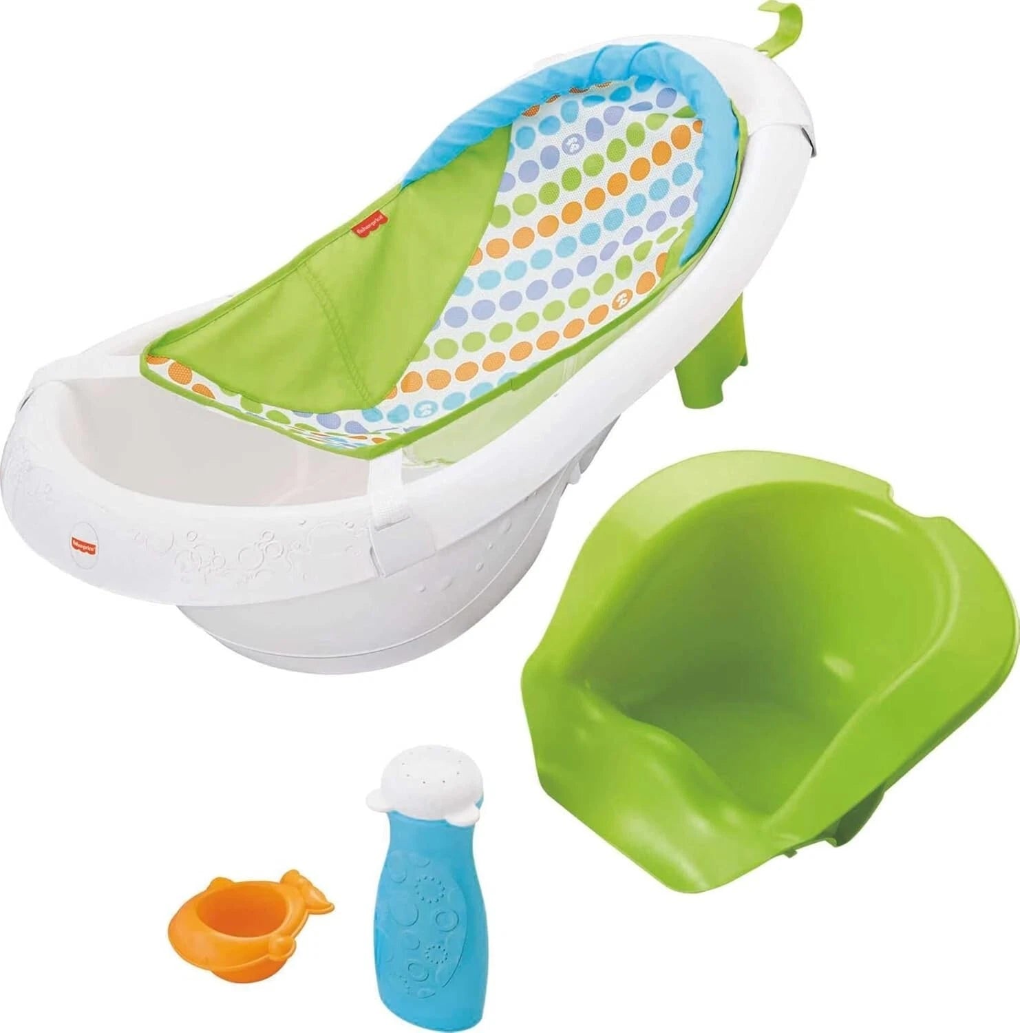 Fisher-Price Baby to Toddler Bath 4-in-1 Sling 'N Seat Tub + 2 Toys image 0
