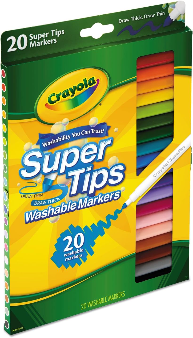 Crayola Super Tips Markers School Supplies 20-Colours image 3