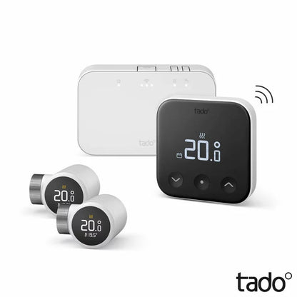 Tado Wireless Smart Thermostat X Multi-Room Starter Kit | Smart Radiator Thermostat X | Matter | Alexa | Google Home | White