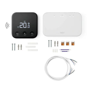 Tado Wireless Smart Thermostat X Multi-Room Starter Kit | Smart Radiator Thermostat X | Matter | Alexa | Google Home | White