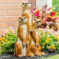 Statue de suricate à feuilles persistantes