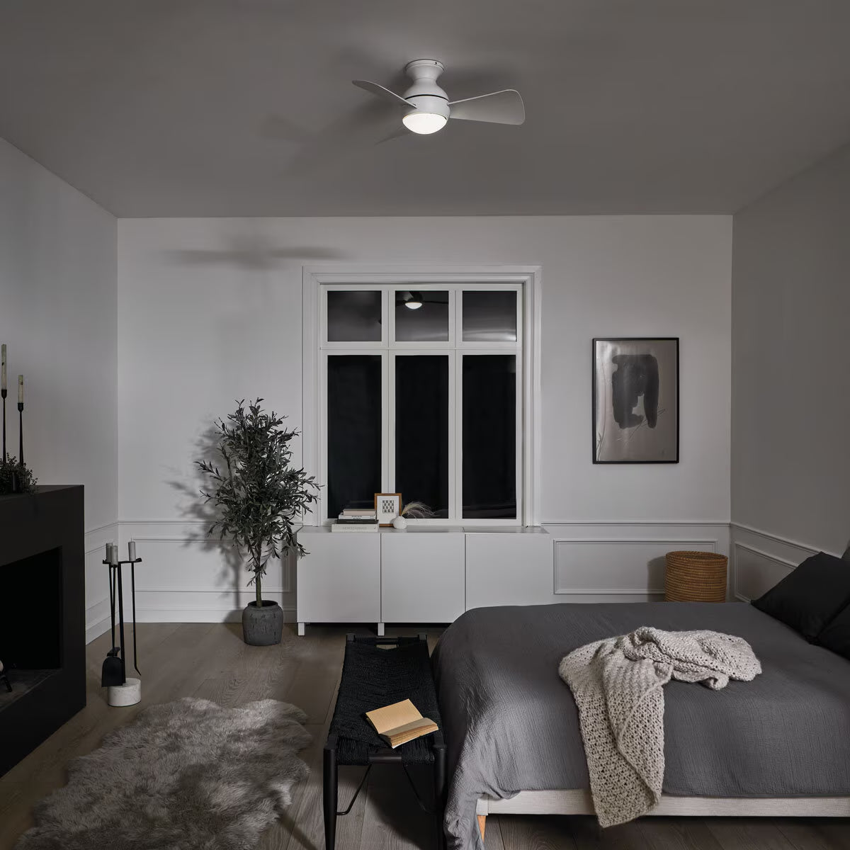 Kichler Sola 3 Blade (86Cm) Indoor Ceiling Fan with AC Motor and Remote Control